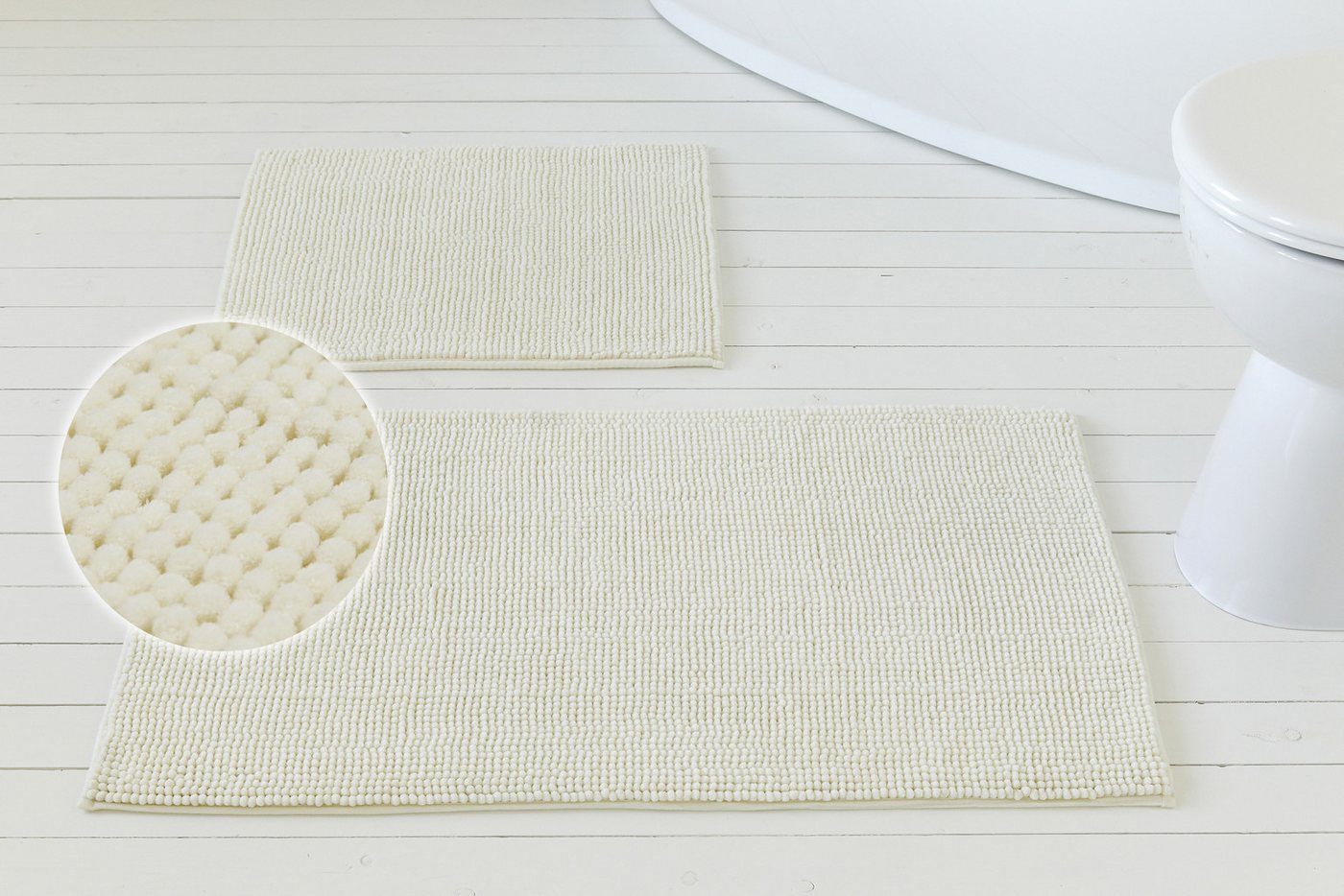 OTTO home Badematte Kaelan, weicher Chenille, Höhe 14 mm, rutschhemmend beschichtet, fußbodenheizungsgeeignet, Polyester, rechteckig, Badvorleger, Badteppich weiches Chenille, pastellfarben, Badezimmer OTTO home Badematte Kaelan, weicher Chenille, Höhe 14 mm, rutschhemmend beschichtet, fußbodenheizungsgeeignet, Polyester, rechteckig, Badvorleger, Badteppich weiches Chenille, pastellfarben, Badezimmer von OTTO home