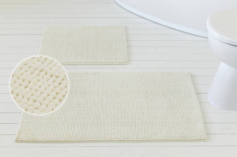 OTTO home Badematte Kaelan, weicher Chenille, Höhe 14 mm, rutschhemmend beschichtet, fußbodenheizungsgeeignet, Polyester, rechteckig, Badvorleger, Badteppich weiches Chenille, pastellfarben, Badezimmer von OTTO home