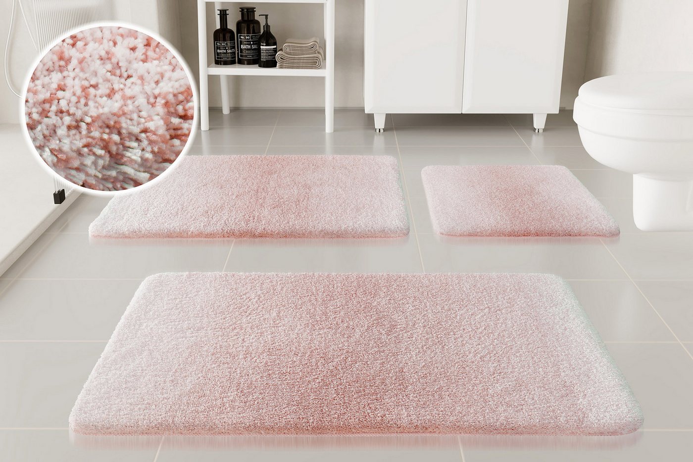 OTTO home Badematte Utta, Höhe 25 mm, rutschhemmend beschichtet, schnell trocknend, Polyester, rechteckig, Badteppich, getuftet, mit modernem Farbverlauf, flauschig, hochflor OTTO home Badematte Utta, Höhe 25 mm, rutschhemmend beschichtet, schnell trocknend, Polyester, rechteckig, Badteppich, getuftet, mit modernem Farbverlauf, flauschig, hochflor von OTTO home