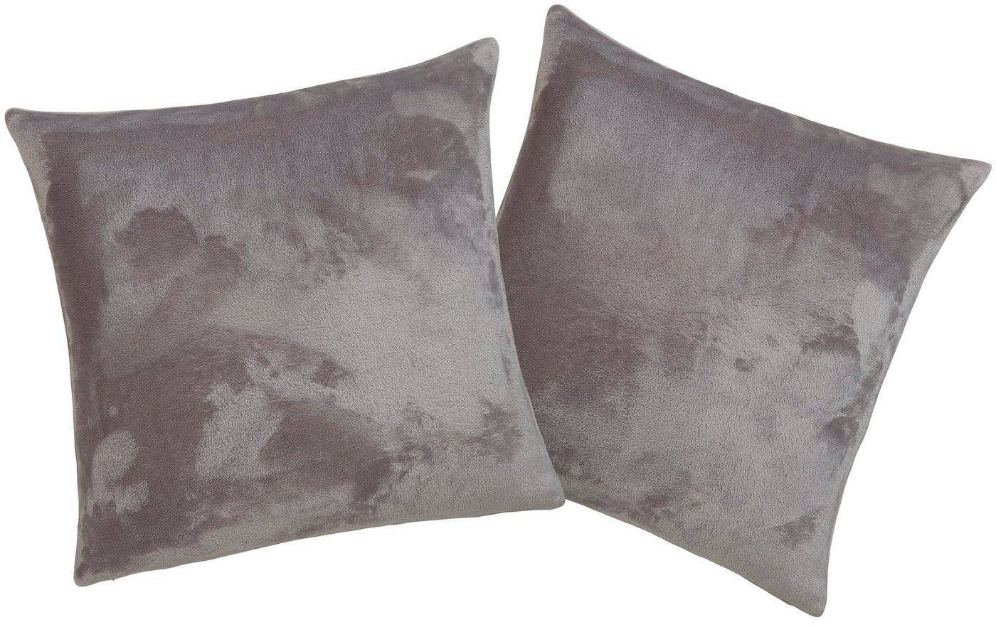 my home Dekokissen Jil, aus super weichem Kuschelfleece, Kissenhüllen ohne Füllung, 2 Stück von my home