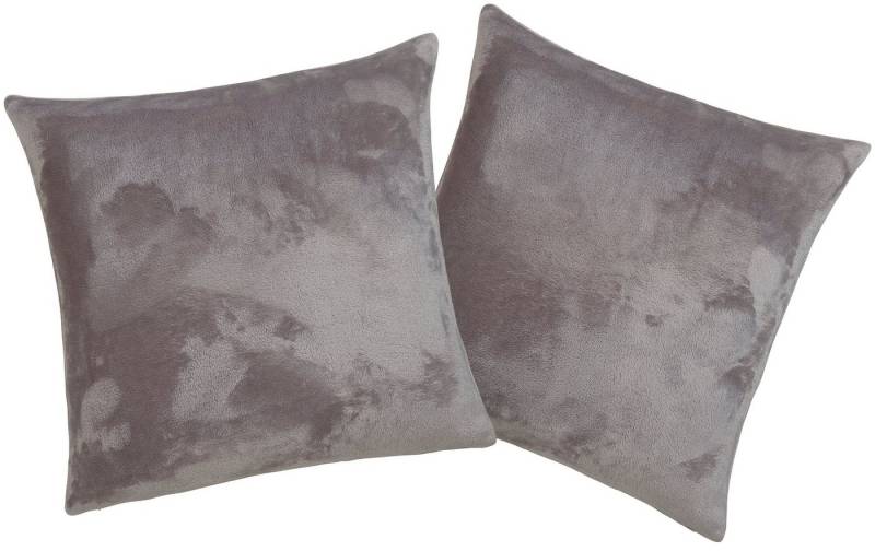 my home Dekokissen Jil, aus super weichem Kuschelfleece, Kissenhüllen ohne Füllung, 2 Stück von my home