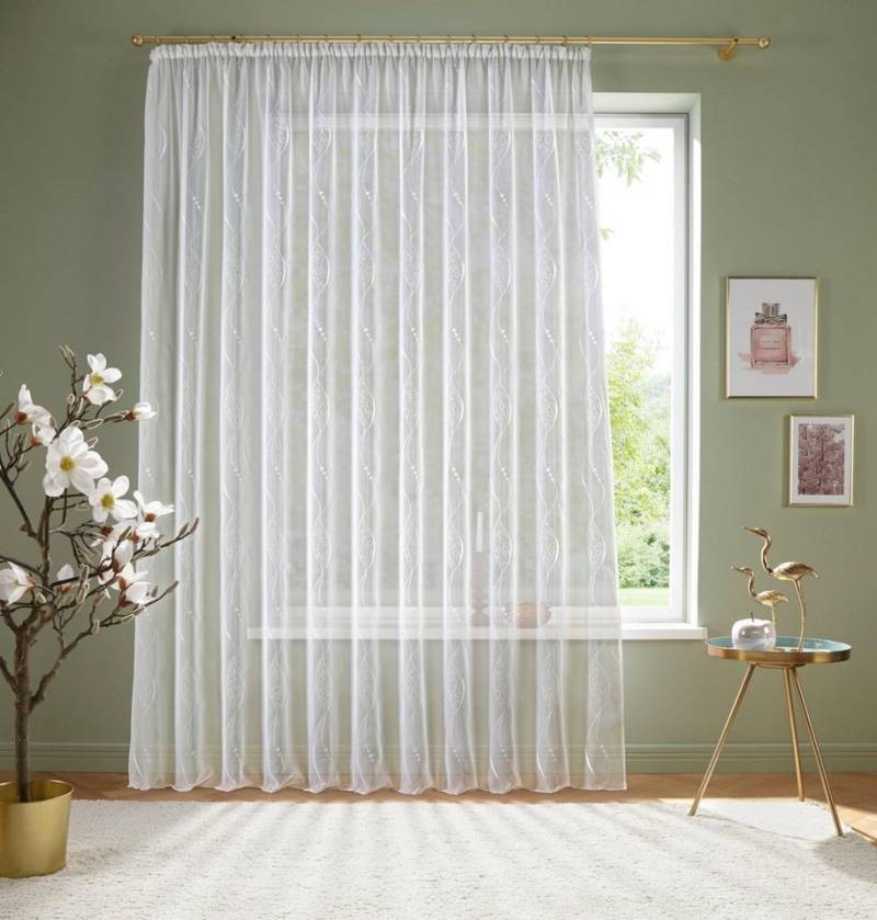 my home Gardine Bea, Kräuselband (1 St), transparent, Voile, Store von my home