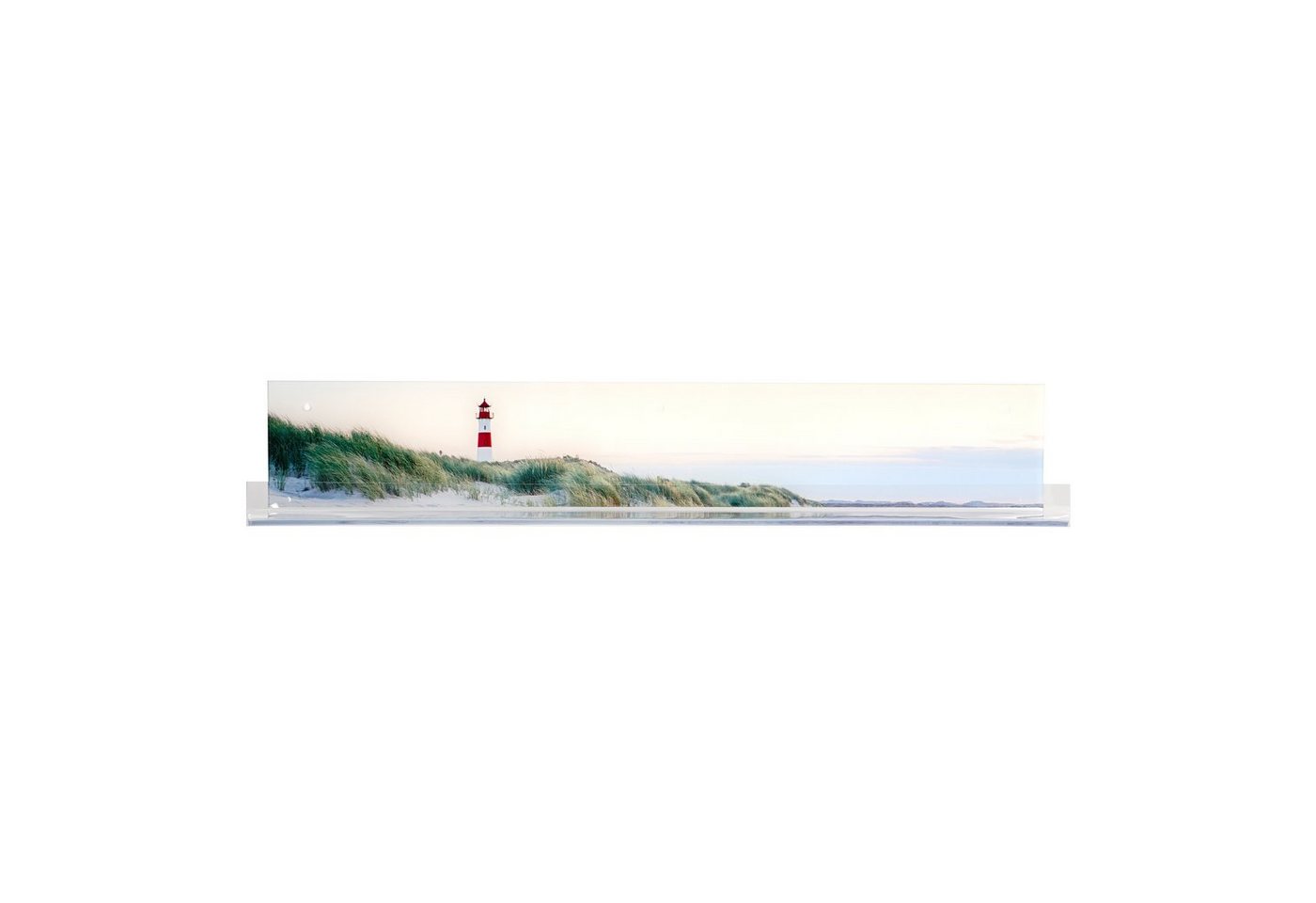my home Gewürzboard Strand - Gewürzhalter aus Acrylglas - Küchenorganizer, 1-tlg., Acrylleiste - Badezimmerablage - bedruckt - Inkl. Schrauben & Dübel von my home