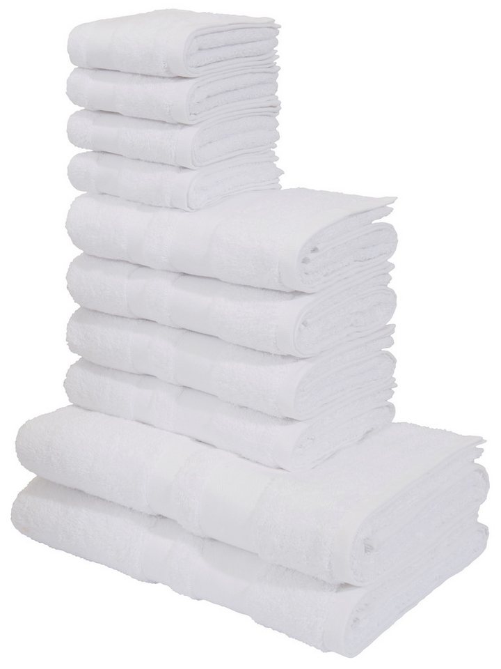 my home Handtuch Set Vanessa Premium 550 g/m², Duschtücher, Handtücher & Gästetücher, Walkfrottee (Set, 10-St), 10-tlg Premium Handtuch-Set, 100% Baumwolle, weich, saugstark von my home