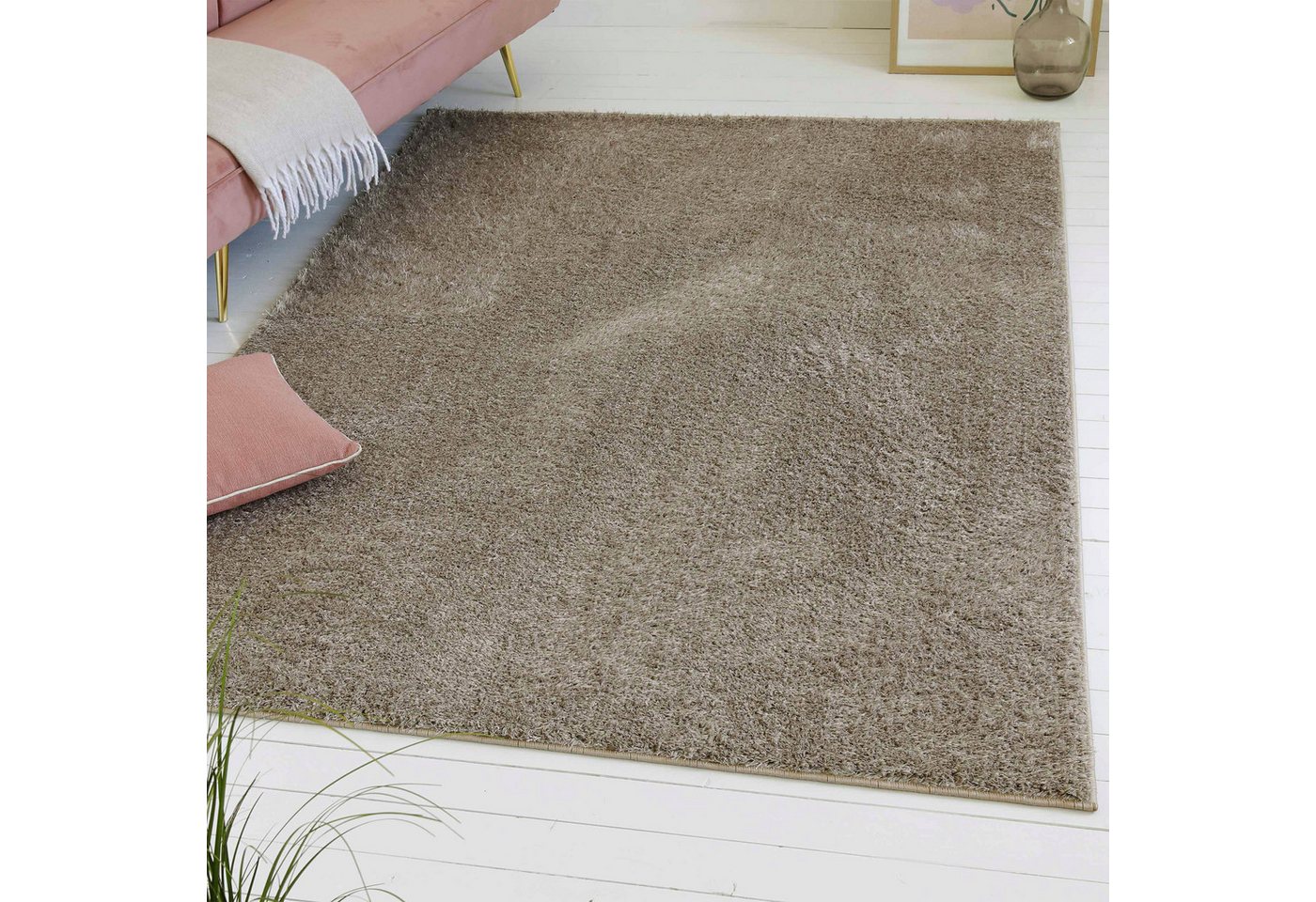 OTTO home Hochflor-Teppich Nickolas, auch als Läufer erhältlich, rechteckig, Höhe: 30 mm, Langflor, Shaggy, weicher Hochflor, uni farben, mit Glanz, Wohnzimmer OTTO home Hochflor-Teppich Nickolas, auch als Läufer erhältlich, rechteckig, Höhe: 30 mm, Langflor, Shaggy, weicher Hochflor, uni farben, mit Glanz, Wohnzimmer von OTTO home