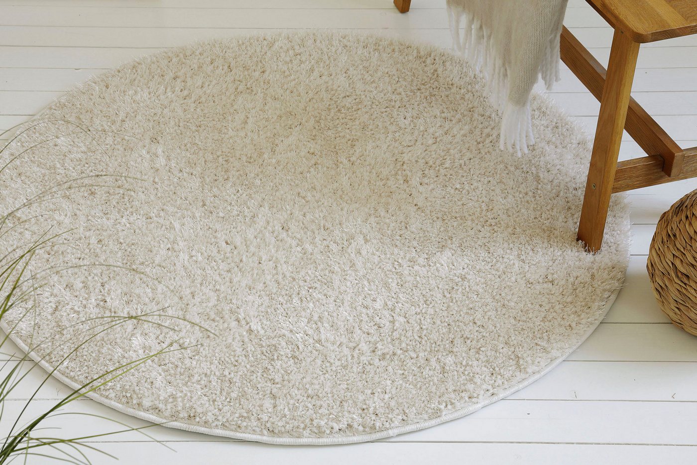OTTO home Hochflor-Teppich Nickolas, rund, Höhe: 30 mm, Langflor, Shaggy, weicher Hochflor, uni farben, mit Glanz, Wohnzimmer OTTO home Hochflor-Teppich Nickolas, rund, Höhe: 30 mm, Langflor, Shaggy, weicher Hochflor, uni farben, mit Glanz, Wohnzimmer von OTTO home