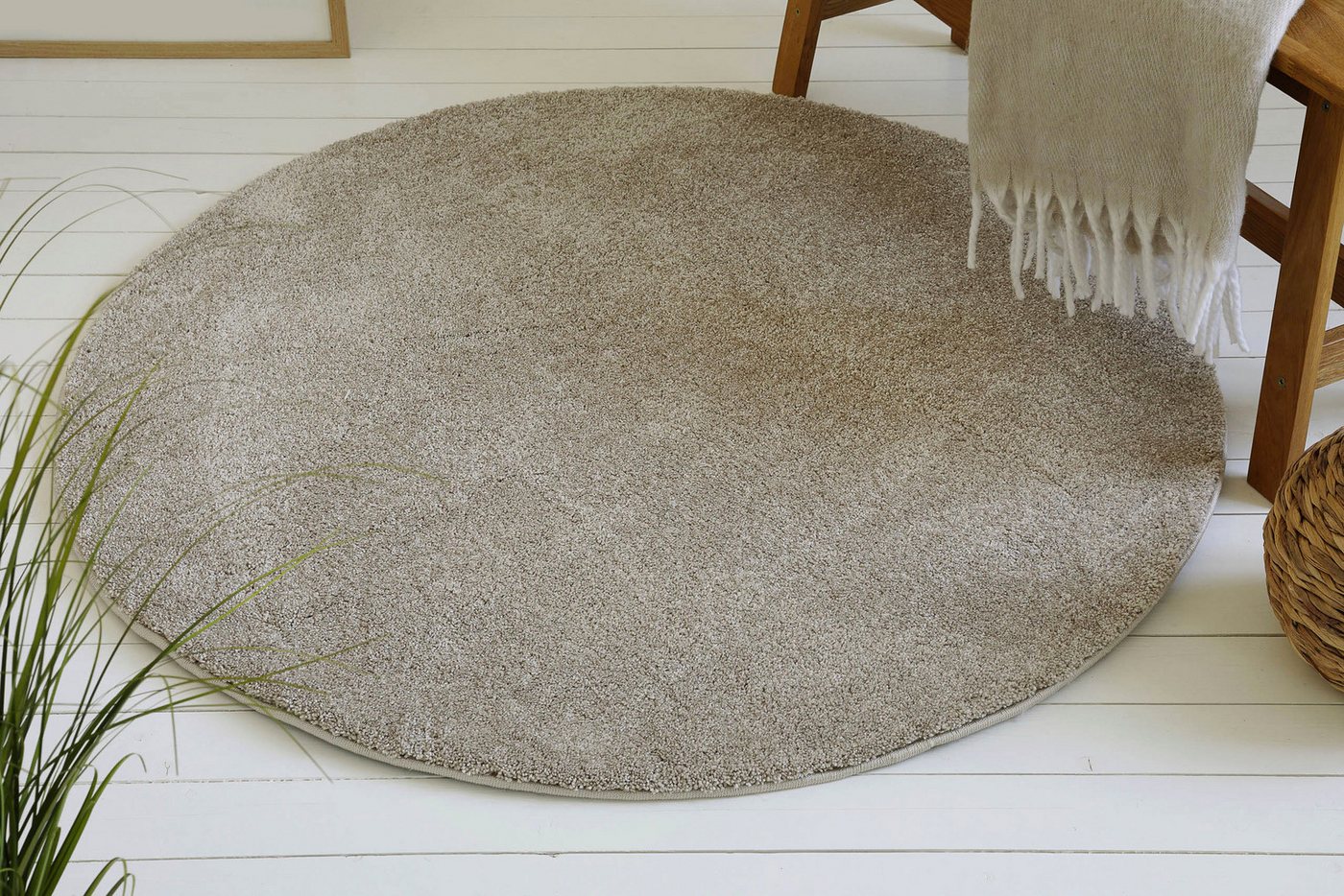 OTTO home Hochflor-Teppich Yvaine, rund, Höhe: 25 mm, Langflor, Shaggy, dichter weicher Hochflor, meliert, Wohnzimmer OTTO home Hochflor-Teppich Yvaine, rund, Höhe: 25 mm, Langflor, Shaggy, dichter weicher Hochflor, meliert, Wohnzimmer von OTTO home