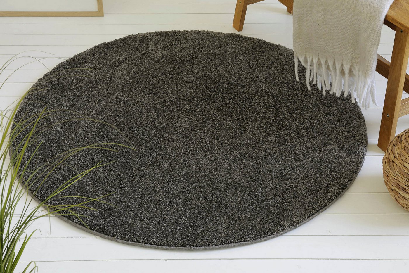 OTTO home Hochflor-Teppich Yvaine, rund, Höhe: 25 mm, Langflor, Shaggy, dichter weicher Hochflor, meliert, Wohnzimmer OTTO home Hochflor-Teppich Yvaine, rund, Höhe: 25 mm, Langflor, Shaggy, dichter weicher Hochflor, meliert, Wohnzimmer von OTTO home