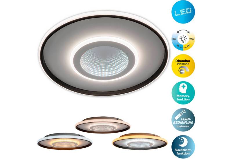 my home LED Deckenleuchte Mona Deckenlampe mit Infinity 3D Effekt, CCT - über Fernbedienung, Dimmfunktion, Memoryfunktion, Nachtlichtfunktion, dimmbar über Fernbedienung, LED fest integriert, warmweiß - kaltweiß, D: 50cm, dimmbar, inkl. Memory, CCT, Fernbedienung, 40W, Tunnel Mirror my home LED Deckenleuchte Mona Deckenlampe mit Infinity 3D Effekt, CCT - über Fernbedienung, Dimmfunktion, Memoryfunktion, Nachtlichtfunktion, dimmbar über Fernbedienung, LED fest integriert, warmweiß - kaltweiß, D: 50cm, dimmbar, inkl. Memory, CCT, Fernbedienung, 40W, Tunnel Mirror von my home