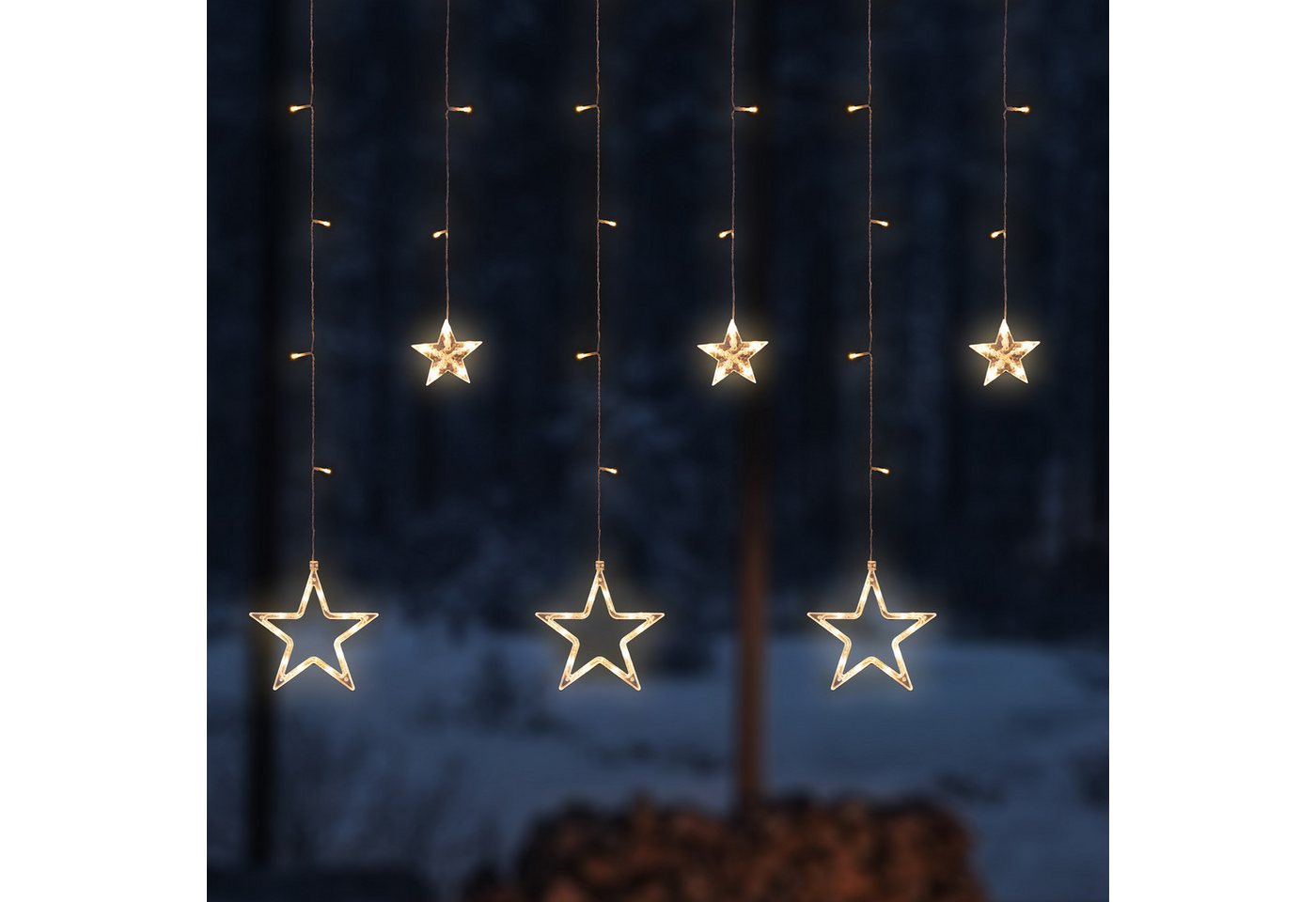 my home LED-Lichtervorhang Evara, 69-flammig, LED-Lichtervorhang 69 LEDs, 8 verschiedene Modi my home LED-Lichtervorhang Evara, 69-flammig, LED-Lichtervorhang 69 LEDs, 8 verschiedene Modi von my home