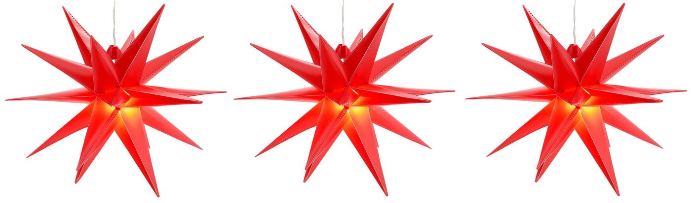 my home LED Stern Weihnachtsstern, Timerfunktion, LED fest integriert, Warmweiß, 3D-Optik, Batteriebetrieb, Ø 25 cm, Weihnachtsdeko aussen my home LED Stern Weihnachtsstern, Timerfunktion, LED fest integriert, Warmweiß, 3D-Optik, Batteriebetrieb, Ø 25 cm, Weihnachtsdeko aussen von my home
