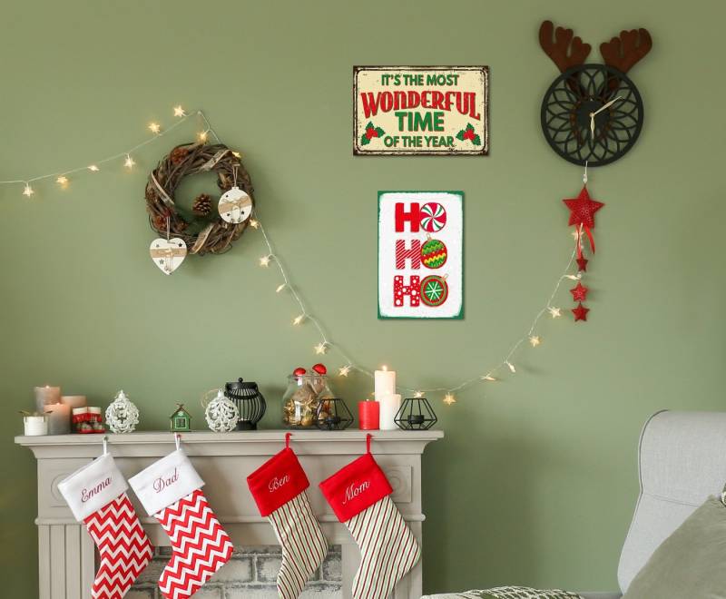 my home Metallbild Christmas Weihnachten Stahlschilder Blechschilder 2er-Set, 20x30x0,1cm - mit Lochbohrung my home Metallbild Christmas Weihnachten Stahlschilder Blechschilder 2er-Set, 20x30x0,1cm - mit Lochbohrung von my home