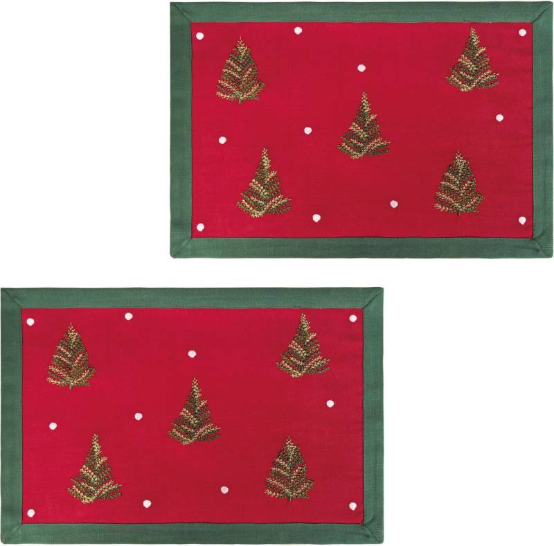 my home Platzset Josselin, (Set, 2-St), Weihnachtlich, festlich, 2er Set, Wohnzimmer, Esszimmer von my home