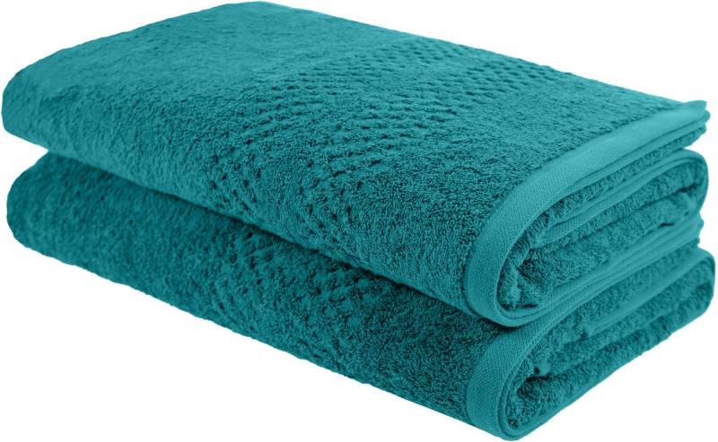 my home Saunatuch Regona Saunatücher (80x200cm), flauschig und weich, 500 gr/m², Frottier (Set, 2-St), Premium Handtücher mit Bordüre, Handtuch-Set, 100% Baumwolle von my home