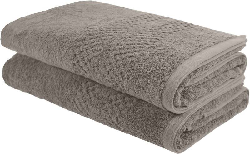 my home Saunatuch Regona Saunatücher (80x200cm), flauschig und weich, 500 gr/m², Frottier (Set, 2-St), Premium Handtücher mit Bordüre, Handtuch-Set, 100% Baumwolle von my home