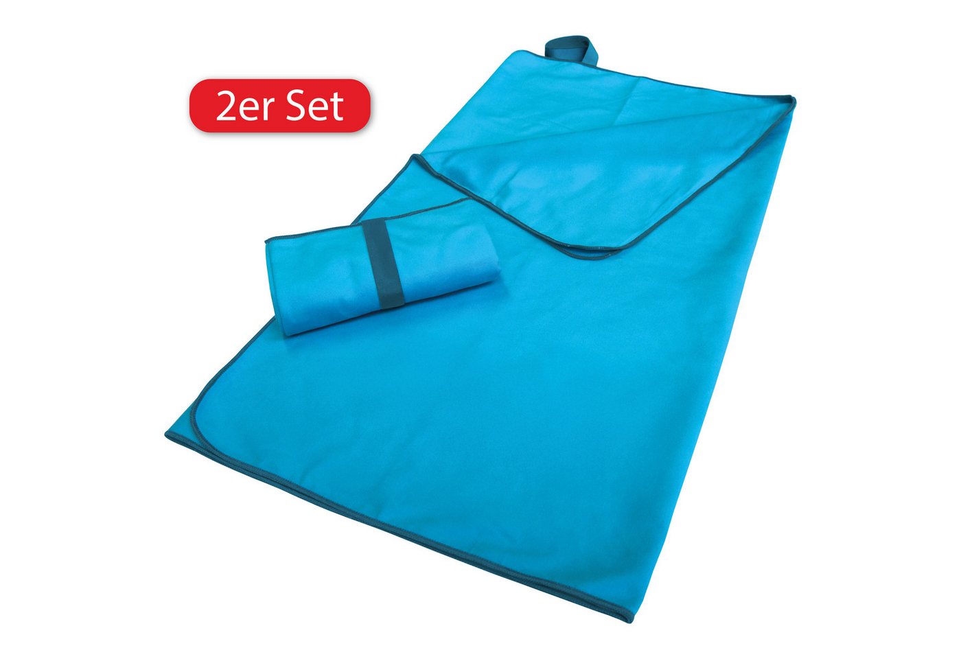 my home Sporthandtuch Elja Reisehandtuch, Strandhandtuch, (2-St), auch als 2er Set erhältlich, schnelltrocknend & saugfähig, Mikrofaser von my home