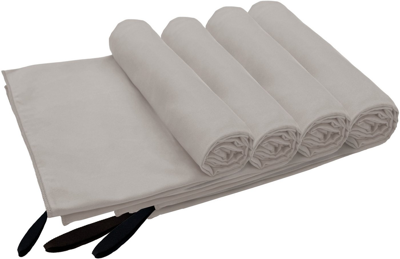 my home Handtücher Xavi, 4 Teile, ideal als Sporthandtuch, Reisehandtuch, Strandtuch, Microfaser (Set, 4-St), diverse Größen, sehr leicht, kompakt, schnelltrocknend, Mikrofaser von my home