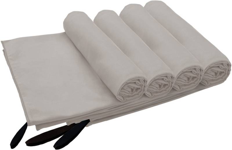 my home Handtücher Xavi, 4 Teile, ideal als Sporthandtuch, Reisehandtuch, Strandtuch, Microfaser (Set, 4-St), diverse Größen, sehr leicht, kompakt, schnelltrocknend, Mikrofaser von my home