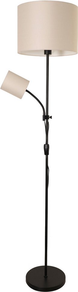 my home Stehlampe Ahrhütte, ohne Leuchtmittel, Stehlampe mit Leseleuchte 160 cm hoch von my home