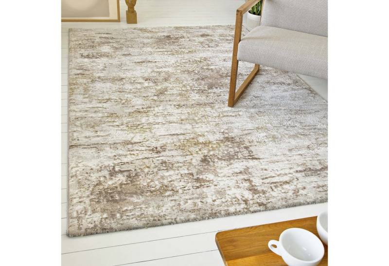 OTTO home Teppich Aeliana, rechteckig, Höhe: 12 mm, weicher Kurzflor, Hoch Tief, Skandi, Vintage, Wohnzimmer, Schlafzimmer von OTTO home
