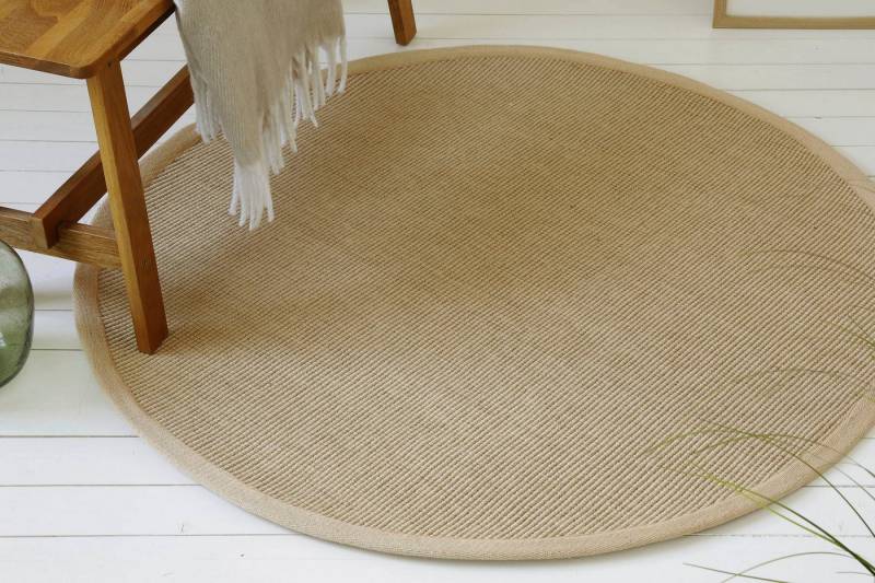 OTTO home Teppich Liora, rund, Höhe: 5 mm, Flachgewebe, Jute in Sisal Optik, Esszimmer, Flur, uni farben von OTTO home