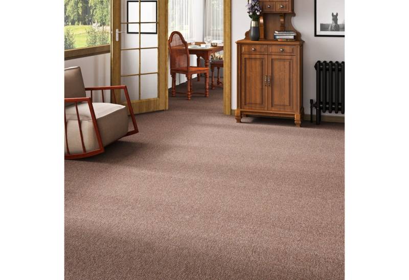 my home Teppichboden Ruva, Schlinge, rechteckig, Höhe: 6 mm, strukturierte Oberfläche, Breite 400 cm, strapazierfähig, Wohnzimmer von my home