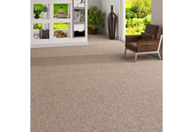 my home Teppichboden Ruva, Schlinge, rechteckig, Höhe: 6 mm, strukturierte Oberfläche, Breite 400 cm, strapazierfähig, Wohnzimmer von my home