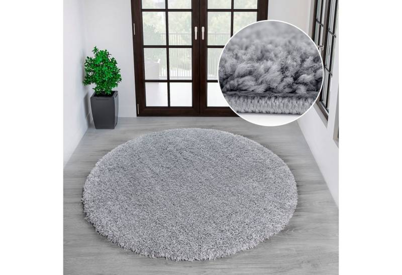 my home Teppich Shaggy 30, rund, Höhe: 30 mm, Teppich in Uni-Farben, besonders weich und kuschelig my home Teppich Shaggy 30, rund, Höhe: 30 mm, Teppich in Uni-Farben, besonders weich und kuschelig von my home