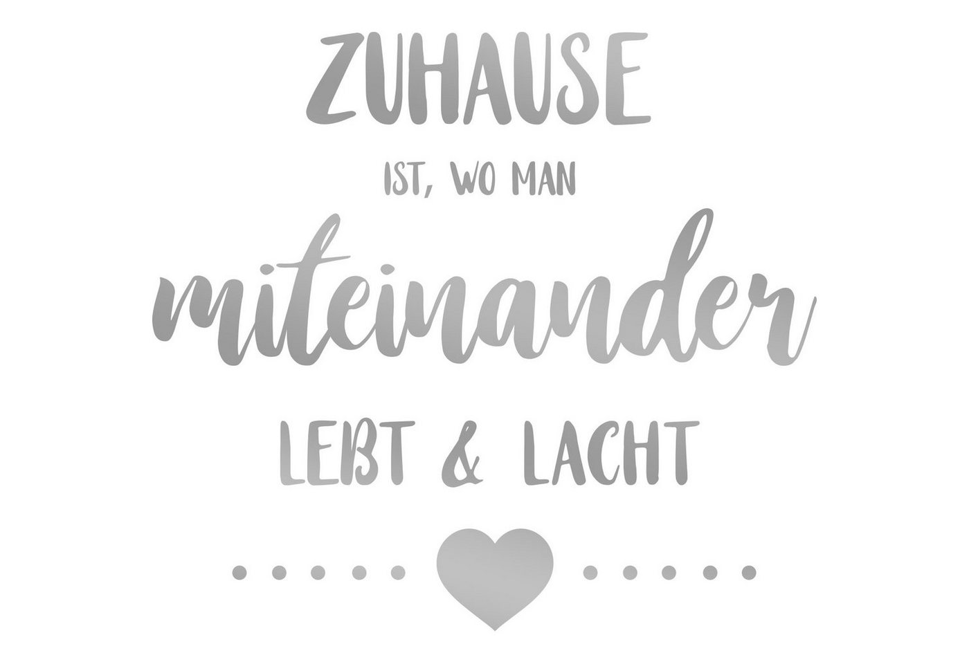 my home Wandtattoo Zuhause ist, wo man miteinander lebt & lacht (1 St), Wandaufkleber, selbstklebend, rückstandslos abziehbar von my home