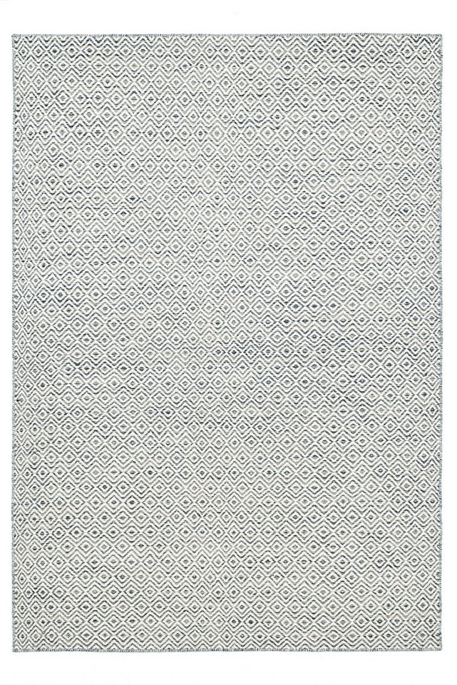 my home Wollteppich Daoulas, rechteckig, Höhe: 10 mm, Handweb Teppich, reine Wolle, modernes Rauten Muster, Scandi Design von my home