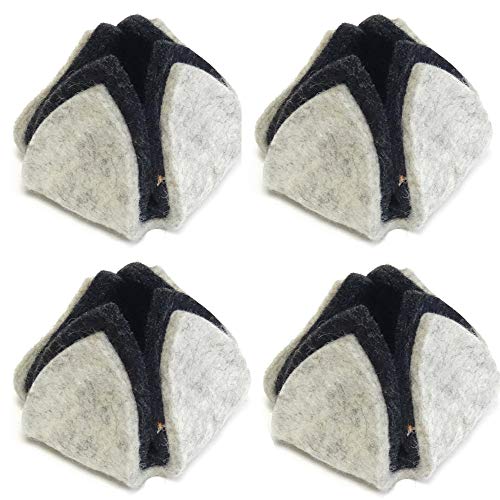my.d - DerMöbelschuhfürFlüstermöbel - Filzgleiter Möbelgleiter Stuhlbeinschoner Möbelschuh Serie Homeline 4 Stück (Graumeliert/anthrazit) von my.d