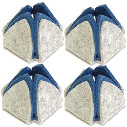 my.d - DerMöbelschuhfürFlüstermöbel - Filzgleiter Möbelgleiter Stuhlbeinschoner Möbelschuh Serie Homeline 4 Stück (Graumeliert/blau) von my.d