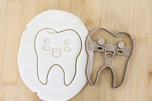 Fröhlicher Zahn cookie cutter Fondant Keksstempel/Ausstechform keksausstecher PLA ca.8cm von my3dbase
