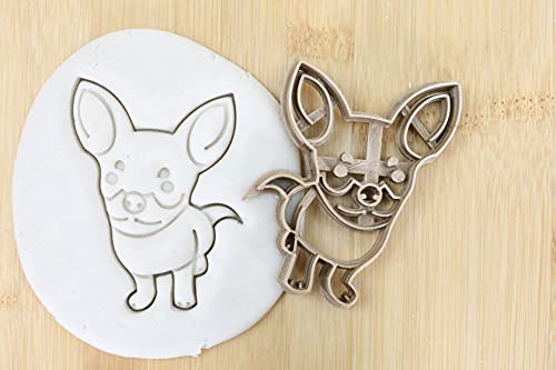 Hund chihuahua ganz cookie cutter Fondant Keksstempel/Ausstechform keksausstecher PLA ca.8cm von my3dbase