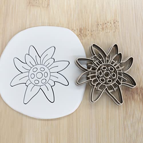 Blumen Edelweiss Cookie Cutter Fondant Keksstempel/Ausstechform Keksausstecher Plätzchen ca. 8cm von my3dbase