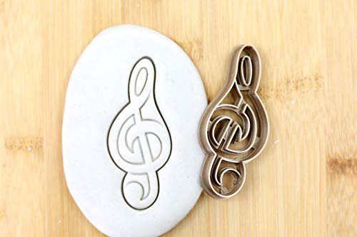 Cookie Cutter Fondant Keksstempel/Ausstechform Keksausstecher Notenschlüssel ca. 8cm von my3dbase