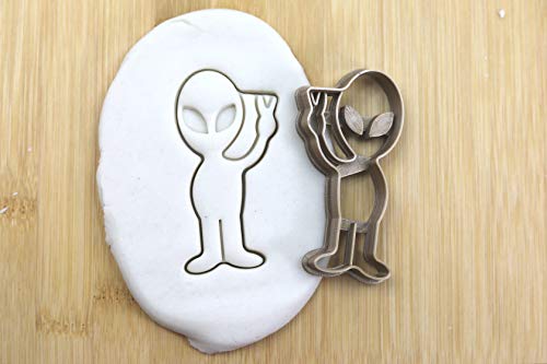 Cookie Cutter Fondant Keksstempel/Ausstechform Keksausstecher Plätzchen Alien winkt ca. 8cm von my3dbase