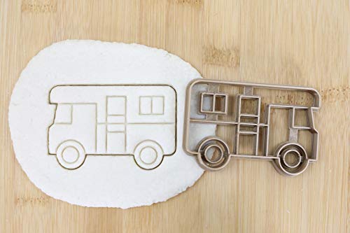 Cookie Cutter Fondant Keksstempel/Ausstechform Keksausstecher Plätzchen Camping Wohnwagen ca. 8cm von my3dbase