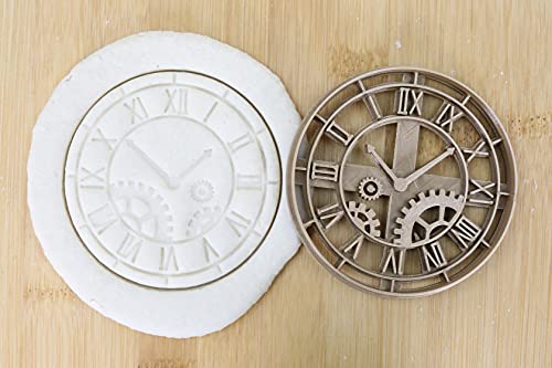 Cookie Cutter Fondant Keksstempel/Ausstechform Keksausstecher Plätzchen Steampunk Uhr ca. 8cm von my3dbase