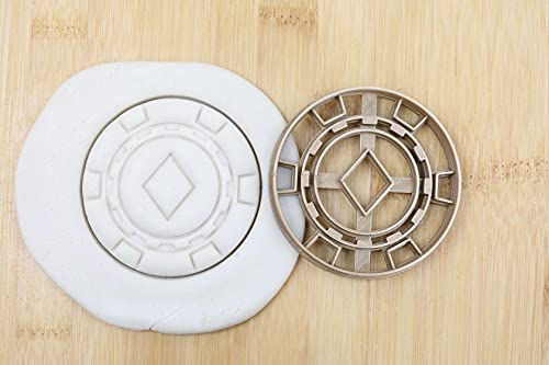 Diamonds coin Cookie Cutter Fondant Keksstempel/Ausstechform Keksausstecher Plätzchen ca. 7cm von my3dbase