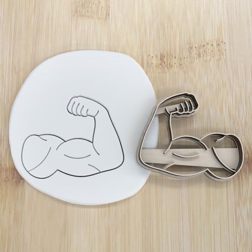 Fitness Biceps cookie cutter Fondant Keksstempel/Ausstechform keksausstecher PLA ca.8cm von my3dbase