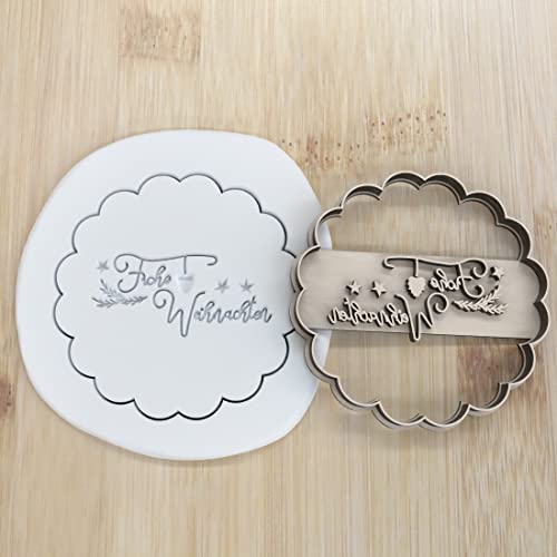 Frohe Weihnachten cookie cutter Fondant Keksstempel/Ausstechform keksausstecher PLA ca.8cm Frohe Weihnachten cookie cutter Fondant Keksstempel/Ausstechform keksausstecher PLA ca.8cm von my3dbase