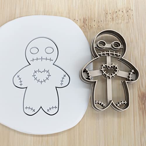 Halloween Voodoo Doll Gingerbread Man cookie cutter Fondant Keksstempel/Ausstechform keksausstecher PLA ca.8cm von my3dbase