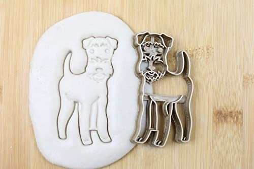 Hund Cookie Cutter Fondant Keksstempel/Ausstechform Keksausstecher Plätzchen Airedale Terrier ganz ca. 8cm von my3dbase