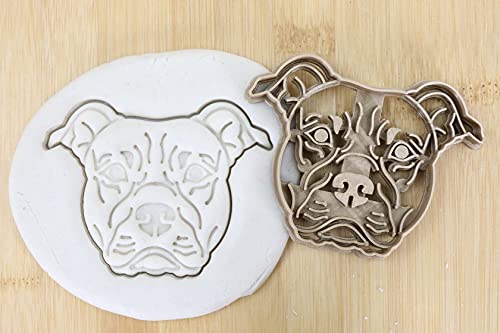 Hund Cookie Cutter Fondant Keksstempel/Ausstechform Keksausstecher Plätzchen American Staffordshire ca. 8cm von my3dbase