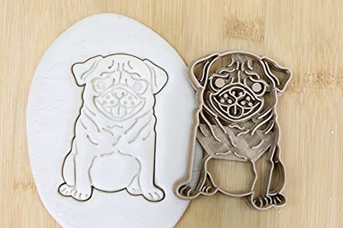 Hund Cookie Cutter Fondant Keksstempel/Ausstechform Keksausstecher Plätzchen Mops ganz ca. 8cm von my3dbase