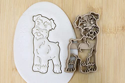 Hund Cookie Cutter Fondant Keksstempel/Ausstechform Keksausstecher Plätzchen Schnauzer ganz ca. 8cm von my3dbase