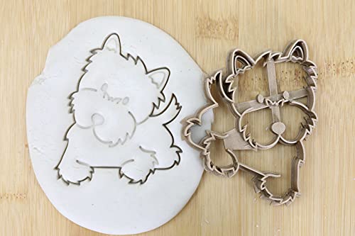 Hund Cookie Cutter Fondant Keksstempel/Ausstechform Keksausstecher Plätzchen West Highland White Terrier ganz ca. 8cm von my3dbase