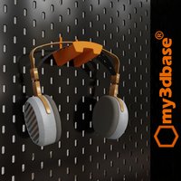 Ikea Pegboard Compatible Large Headphone Mount von my3dbase