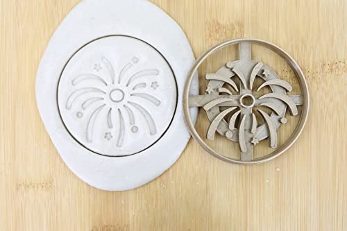 New year Feuerwerk cookie cutter Fondant Keksstempel/Ausstechform keksausstecher PLA ca.8cm von my3dbase